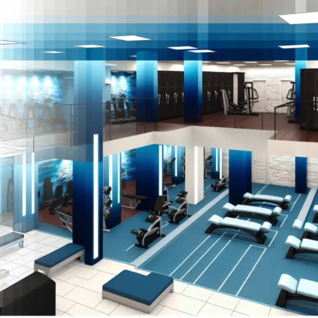 Hun Fitness modern belső tere és edzőtermi zónái