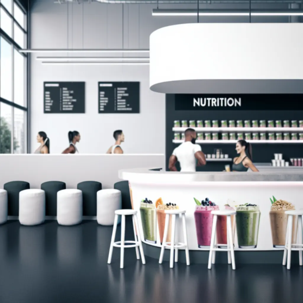 Táplálkozási bár és lounge terület, ahol a vendégek pihenhetnek és beszélgethetnek.